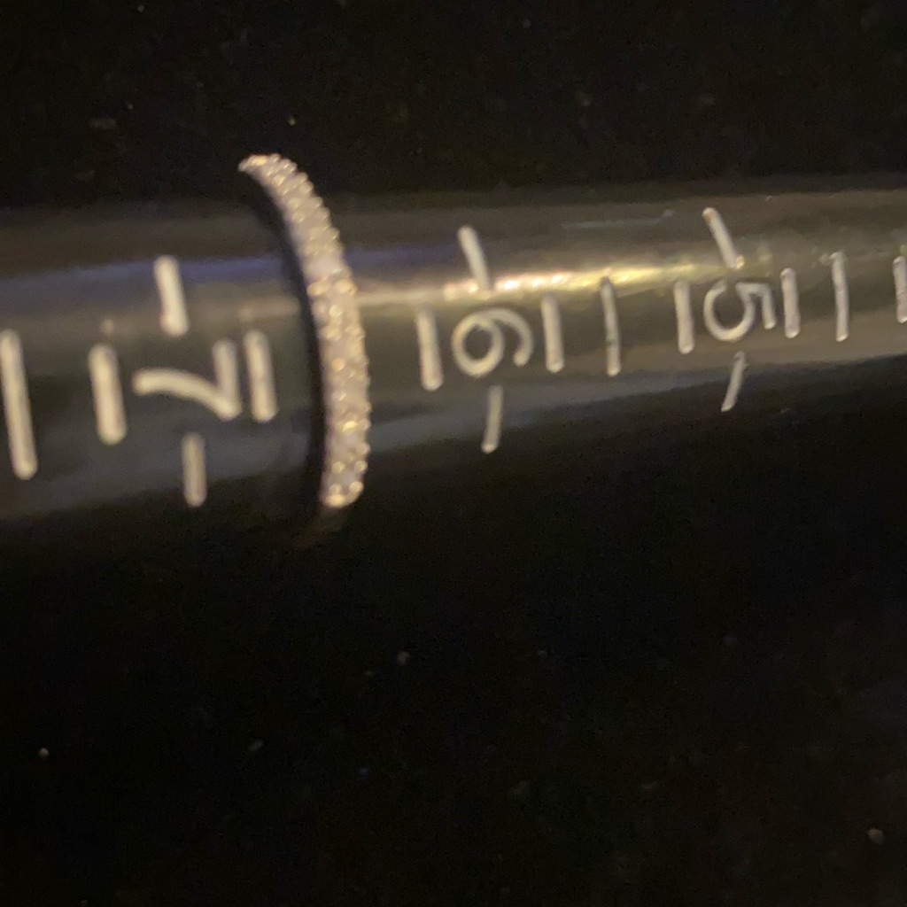 10k White Gold Diamond Band Ring Firm